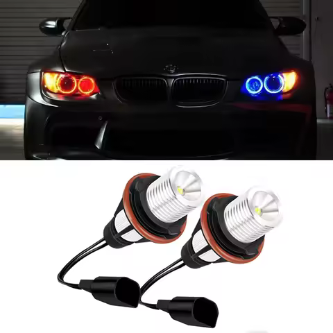 2pcs Error Free Car LED Angel Eyes Marker Light Bulb Lamp for BMW 1 5 6 7 series E87 E39 M5 E60 E61 