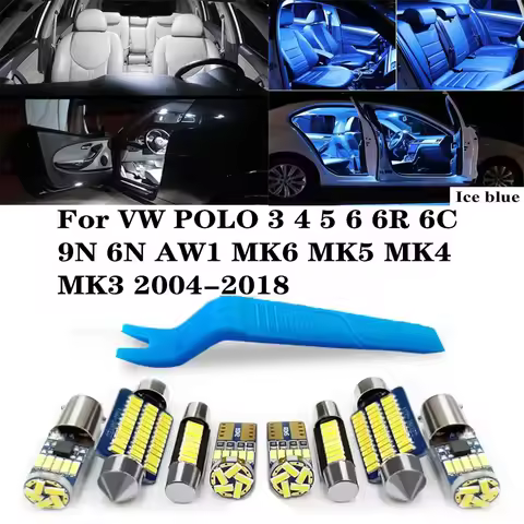 Car Interior Light LED For VW POLO 3 4 5 6 6R 6C 9N 6N AW1 MK6 MK5 MK4 MK3 2004 2005 2006 2007 2015 