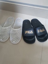 FILA 拖鞋 XS 送  白色浴室拖鞋 XL