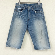 Levi's 501 半截牛仔短褲/短褲，拉鍊門襟，靛藍色，尺寸 W29（古著）