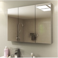 Stainless steel bathroom mirror cabinet wall mounted toilet mirror box toilet mirror with shelf dressing storage