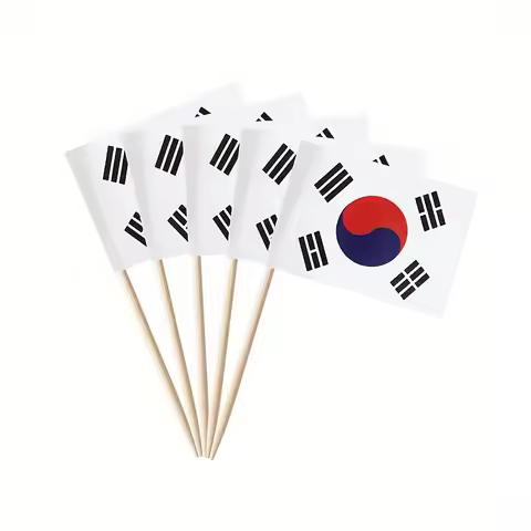 100pcs Korean Flag Toothpick Flags - Perfect for Cocktails, Cheese Boards & Party Decorations，Cupcak