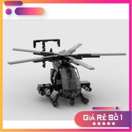 Moc Army AH6 Little Bird Helicopter Assembly Toy