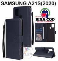 SAMSUNG A21S(2020) FLIP LEATHER CASE PREMIUM-FLIP WALLET CASE KULIT UNTUK SAMSUNG A21S(2020)- CASING DOMPET-FLIP COVER LEATHER-SARUNG BUKU HP