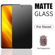 Matte Tempered Glass For Poco F3 F4 M3 M4 X3 X4 Redmi Note 9 9S 10 10A 10C 10S 11 11S 12 Pro Max GT NFC 5G Full Cover Screen Protector