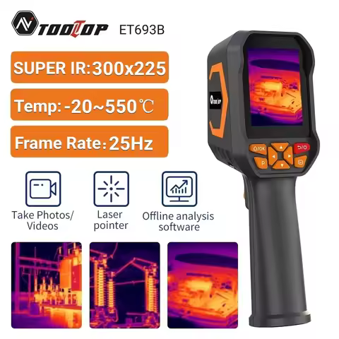 TOOLTOP ET693B Handheld Thermal Imaging Camera Super IR 300*225 Photos/Videos Taking 120*90 Sensor E