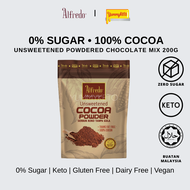 Alfredo Unsweetened COCO POWDER Sugar Free Cocoa Made in Malaysia Halal