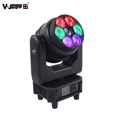 VSHOW Bee Eyes Led Moving Head Light 7pcs 40w RGBW 4in1 Beam Wash Zoom Stage Dmx Dj Disco Party Ligh