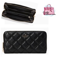 (STOCK CHECK REQUIRED)KATE SPADE NATALIA LARGE CONTINENTAL WALLET WLRU6340 BLACK