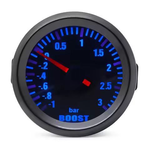 2" 52MM Universal Turbo Boost Car Gauge 3.0 BAR Meter Auto Blue LED