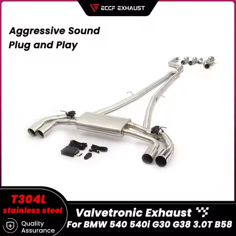 Aggressive Sound Valvetronic Exhaust Catback Exhaust With Downpipe For BMW 540 540i G30 G38 3.0T B58