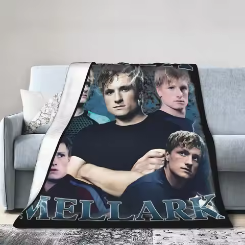 Hunger Games Peeta Mellark Blanket Josh Hutcherson Fleece Vintage Breathable Throw Blankets Bedding 