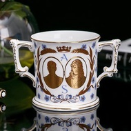 Royal Crown Derby皇室1986限量骨瓷馬克杯結婚情侶咖啡杯