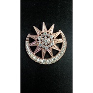 BROOCH SEDERHANA BULAN BINTANG MANIK / KERONGSANG/DOKOH SONGKOK TANJAK TENGKOLOK CODE (5CM) KERONGSA