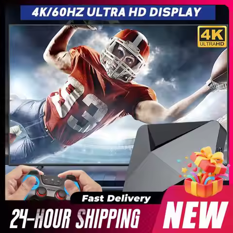 （UK) X2 PRO Retro Video Game Console TV Box 65000+ Games with 2 Gamepads Super Console 60+ Game Emul