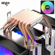 Aigo gale computer 4PIN PWM RGB CPU Cooler Fan dual tower 6 heats pc radiator Cooling In 1150 1155 1156 1366 AM3AM4 AMD