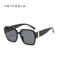 VEITHDIA Fashionable sunglasses for men and women large square sunglasses suitable for various facia