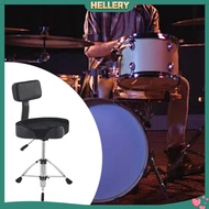 [HellerySG] Drum Throne with Backrest,Hydraulic Drum Stool,Drum Chair,Padded Height