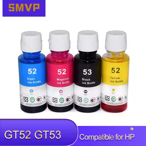 GT52 GT53 Refill Ink Compatible Color Bulk Water Based Bottle For HP DeskJet GT 5810 5820 Smart Tank