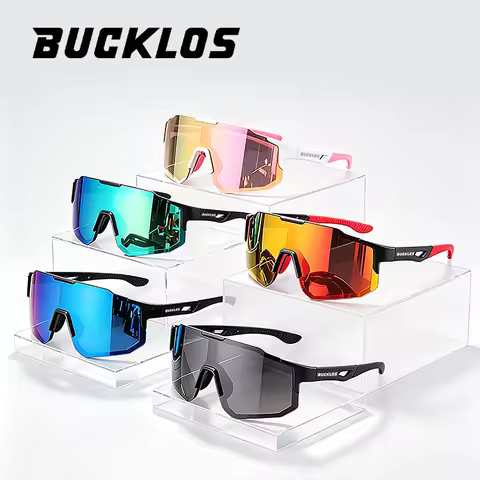 BUCKLOS Bike Polarized Goggles UV400 Lightweight HD Sports Riding Sunglasses Unisex Professional Eye