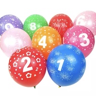NUMBER LATEX BALLOON (1 PC)
