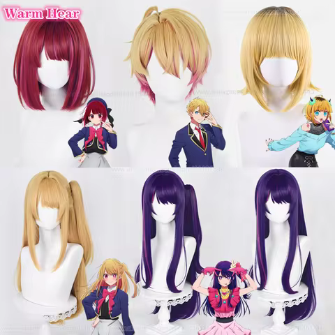 Anime Synthetic Arima Kana Hoshino Akuamarin Hoshino Rubii Hoshino Ai Memu Cho Cosplay Wigs Heat Res