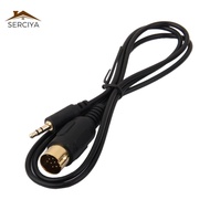 Serciya For Kenwood Car Stereo Radio CD Changer to 3.5mm Aux Adapter Cable Black