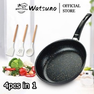 Watsuno 28cm non-stick frying pan, granite coating, easy to clean and suitable for all stoves