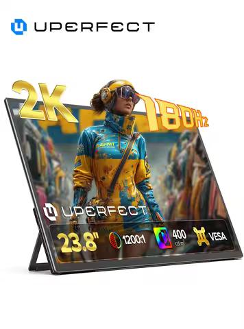 UPERFECT Portable Monitor 23.8" 180Hz 2K Gaming Display With VESA IPS Screen HDMI Type C For PC PS4 