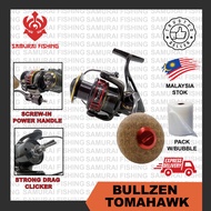NEW BULLZEN TOMAHAWK SALTWATER FISHING REEL Mesin memancing bullzen tomahawk BULLZEN SPINNING REEL