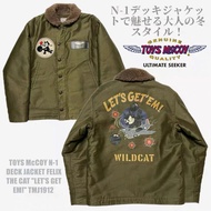 日本預訂 雙面穿 TOYS McCOY 菲力貓 N-1 DECK JACKET FELIX THE CAT "LET'S GET EM!" 毛絨 刺繡logo 外套