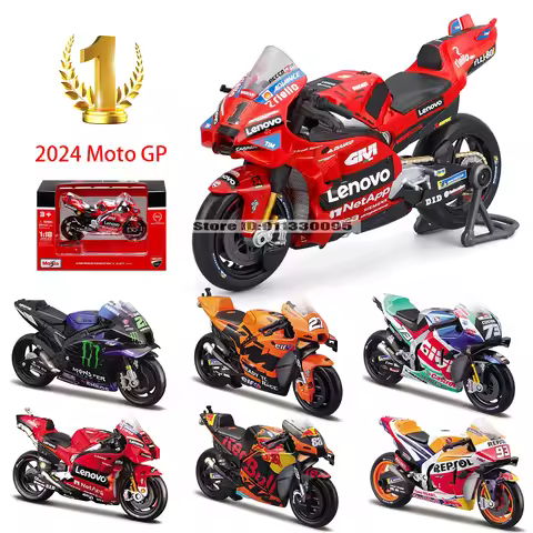 Maisto 1:18 NEW 2024 DucatiLenovo Team Moto GP #1 Francesco Bagnaia Licensed Simulation Alloy Motorc