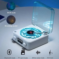 Waves Vinyl Player Bluetooth Speaker with White Noise Retro Turntable Speaker Sleep Aid Vitrola Shap
