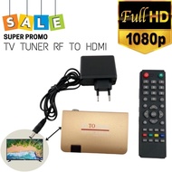 TV TUNER CONVERTER RF TO HDMI ANALOG TO DIGITAL TV RECEIVER ADAPTER PLUS REMOT