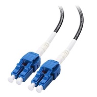 Cable Matters Uniboot OS2 LC to LC Outdoor Armored Fiber Patch Cable 100ft - Single Mode Duplex 9/12