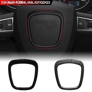 LOOKSHOW Car Steering Wheel Center Panel Logo Frame Decorative Cover For Auto Audi A3 A4L A5 A6L A8L