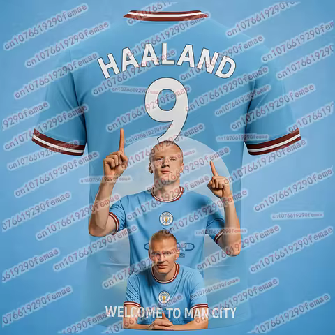 Erling Haaland Fan Commemorative Quick Dry T Shirt Outdoor Soccer Training Jersey Limited Fashion Co