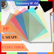 [EXTRA THICK] A4 L Shape PP Folder E310 Transparent Document File Holder  L Shape File Folder