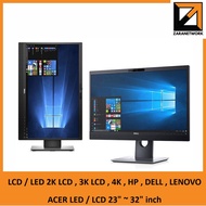 LCD  / LED 2K LCD , 3K LCD , 4K , DELLLED / LCD 23" ~ 32" inch WIDESCREEN LED MONITOR LCD MONITOR