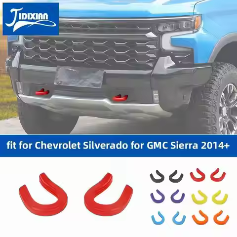 JIDIXIAN Fit for Chevrolet Silverado for GMC Sierra 2014-2026 Car Exterior Front Bumper Trailer Tow 