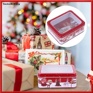 huixikj  Christmas Biscuit Boxes Candy Tin Gift Packaging Biscuits Tins Storage Metal Container with Lid Containers Cookie
