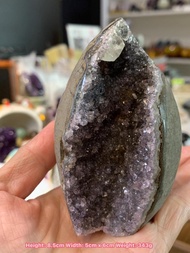 Egg shape Raw Amethyst🔮💰 Natural clam shape 扭转乾坤天然形成 夹子型微蛋原矿紫水晶🔮