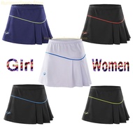 Women's Tennis Skorts skirt,Girls sport Skirts with Safety Shorts,female Running Tennis Skirts,half-length badminton sport skirt