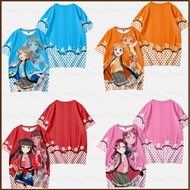 LoveLive Sunshine Aqours Cosplay T-Shirt - Short Sleeve 3D Design | VTuber Inspired | Plus Sizes Ava