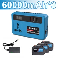 【สินค้าสปอต+COD】XumTom New 2025 เครื่องแปลงไฟ 200W ไร้สาย DC 21v To 220v Inverter (2USB+1typec)สําหร