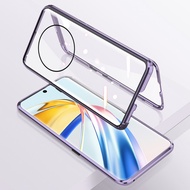 360° Double-Sided Protective Glass Case For Honor X9b 5G Flip Full Cover Coque For HonorX9b Honor X5