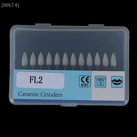 12 Pcs Dental Polishing Stone Set, White Arkansas Stone & Flame Cone Burs For Composite Restorations
