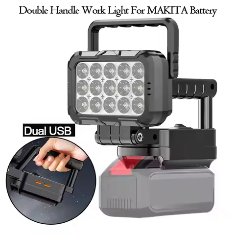 Lithium Battery Work Light LED Work Light for Makita 18V Battery Flashlight Portable Flood Light For