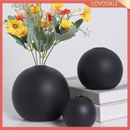 [Lovoski2] Flower Pot Holder, Plant Display Organizer Round Ceramic Flower Pot Bud Vase for