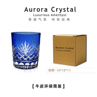 แก้วใสคริสตัล Aurora Hokusai Star Crystal Old Quartz Stone Whiskey Glass Handmade European Style Ret